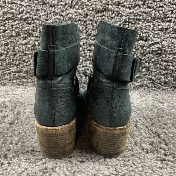 OXS boots Buckle Black Distressed Made In Italy EU Size 40 - Picture 2 of 9